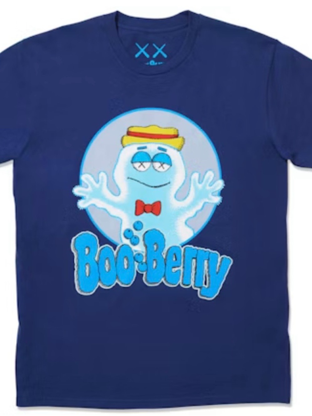Uniqlo Navy Boo-Berry Graphic Short Sleeve Tee
